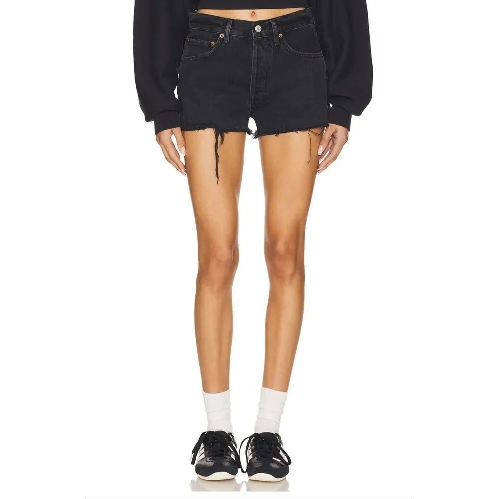 Agolde Parker Cut Off Short in Theme Black Size 26